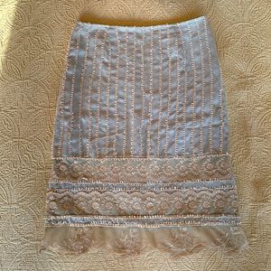 Silk embroidered skirt